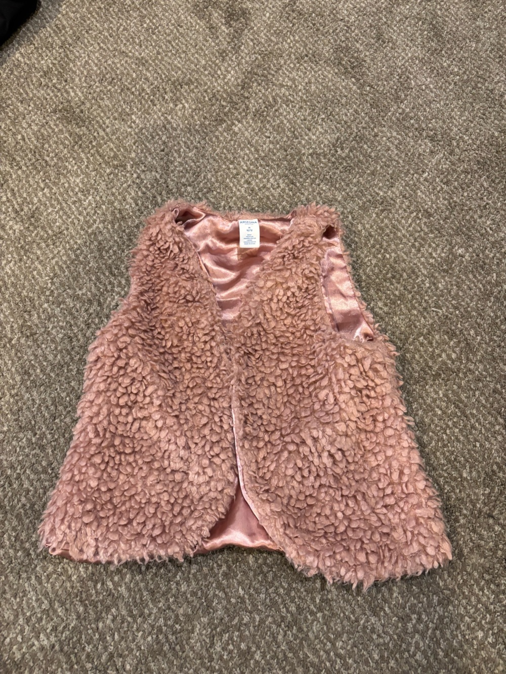 Aritzia Kids Rose Pink Sherpa Vest